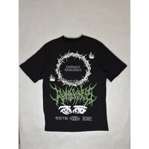 Tenaciti Studios Y2K Streetwear Graphic Tee - Cyber Grunge Black M